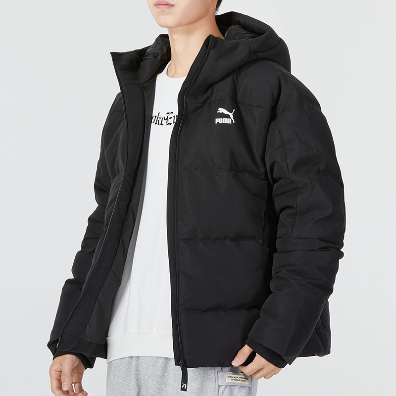puma彪马羽绒服男装冬季新款连帽保暖休闲运动外套53768501