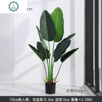 大型北欧仿真植物落地旅人蕉盆景客厅室内装饰假盆栽绿植摆件假树 封后 异形水泥盆