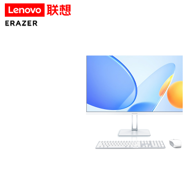 联想(Lenovo)异能者27英寸一体机电脑 高清网课学习办公台式机(i5-12450H 16G 512G WiFi 蓝牙 键鼠)白