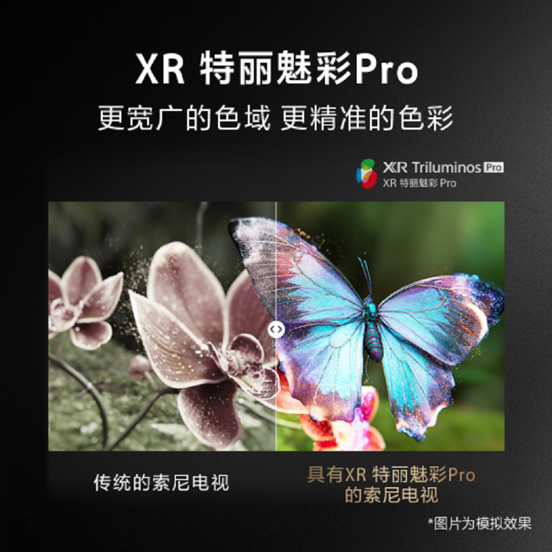 索尼 XR-83A80L 83英寸 4K HDR OLED屏幕发声 XR认知芯片 全面屏智能电视