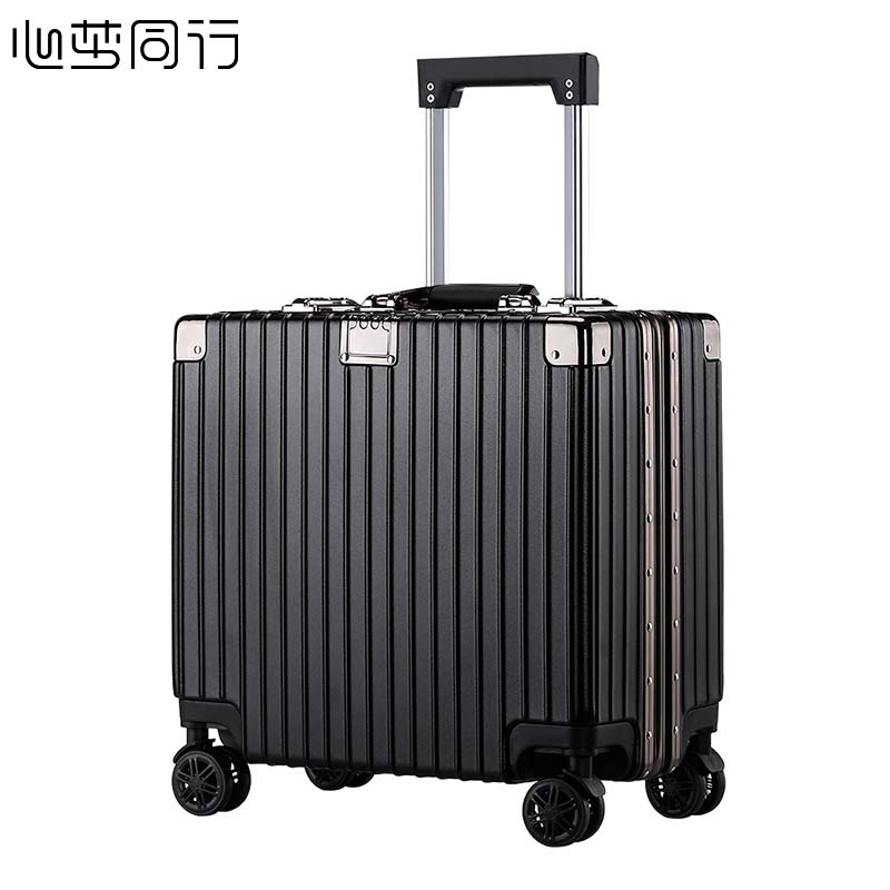 心梦同行拉杆箱网红铝框行李箱 18寸登机箱 免托运旅行箱 万向轮密码箱 0134/个高清大图