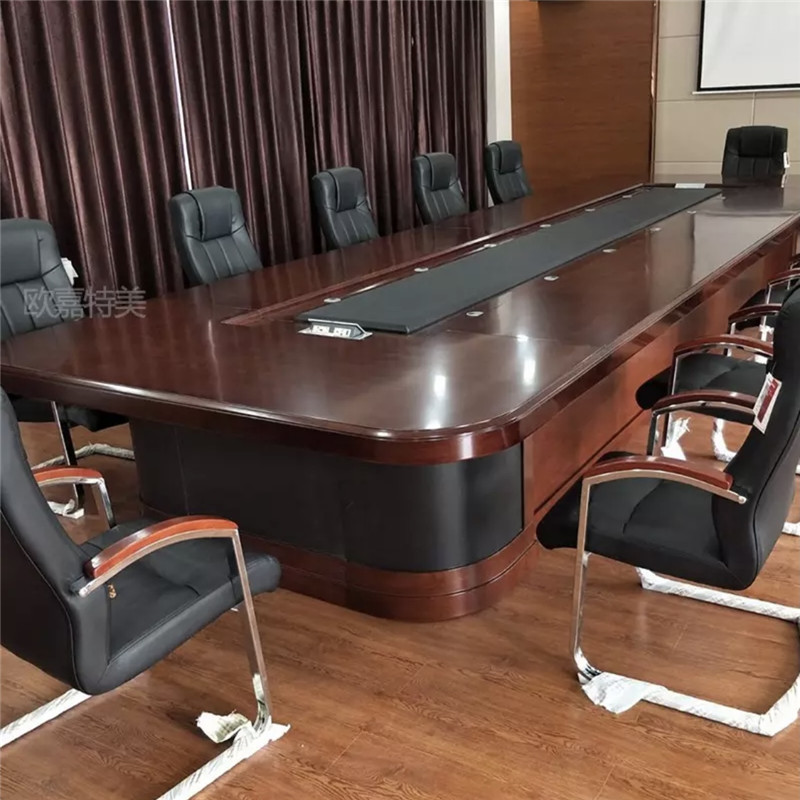 铜牛TN-627-3弓形椅 办公椅 黑实木扶手 职员椅 会议椅