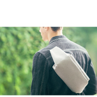魅族（MEIZU）新款胸包 9.7寸及以下单肩电脑包斜挎旅行包男女款户外小包 灰色 WSZ089