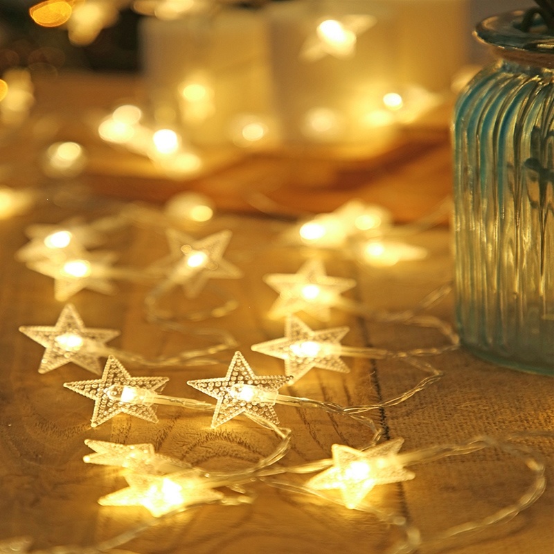 led星星灯露营氛围灯房间生日布置卧室装饰小彩灯闪灯串灯满天星