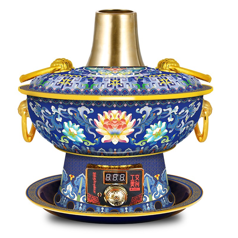 荣事达(Royalstar) HG1890 电火锅 电碳两用工美景泰蓝