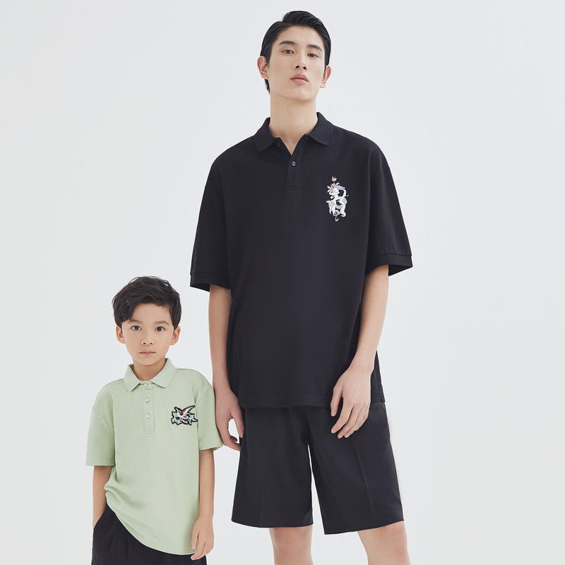 赵磊同款MECITY男装2020夏季新款纯棉轻薄印花Polo衫短袖男
