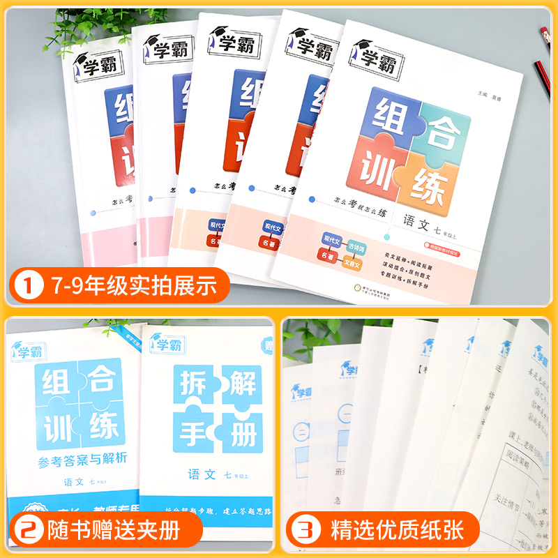英语[江苏专版] 九年级/初中三年级 [正版]2025版初中语文学霸组合训练七年级上册八年级下册九年级 浙江 初一初二初高清大图