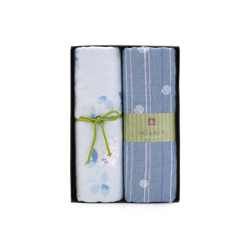 内野(Uchino) 古系列2条装(蓝色)毛巾 JD10321-N