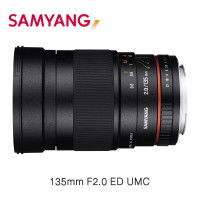 森养（SAMYANG）三阳135mm F2.0 大光圈人像 全画幅单反 单电 微单 手动镜头 佳能卡口摄影头