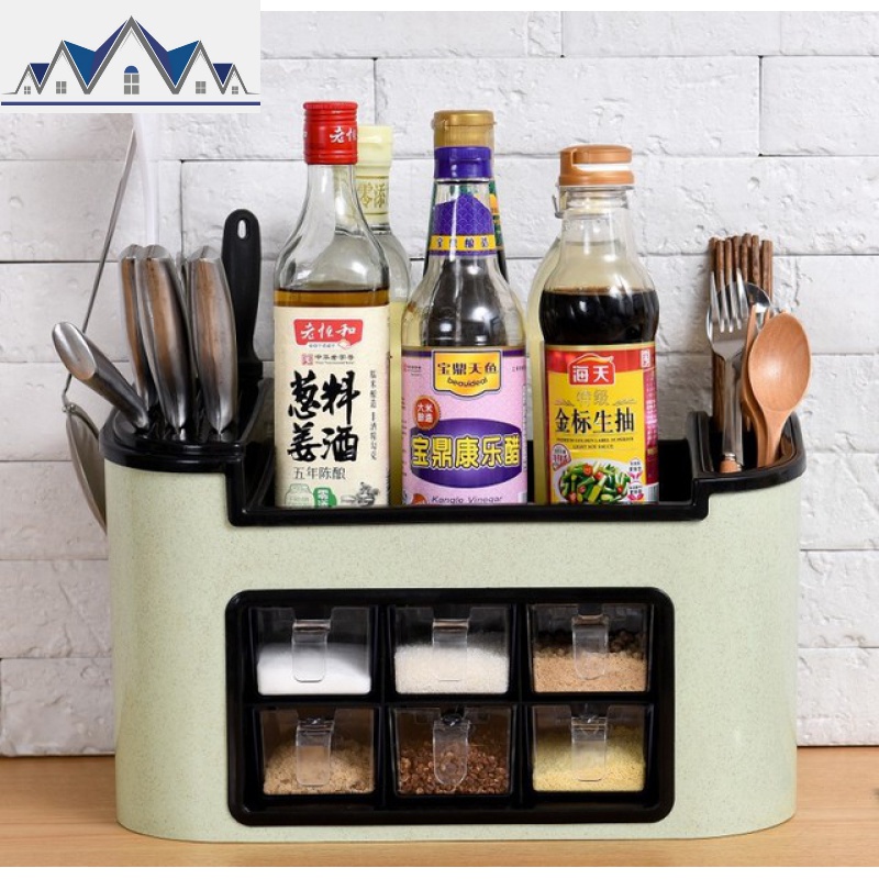 厨房置物架刀架调味瓶调味料收纳架多功能家居用品用具小百货 三维工匠高清大图
