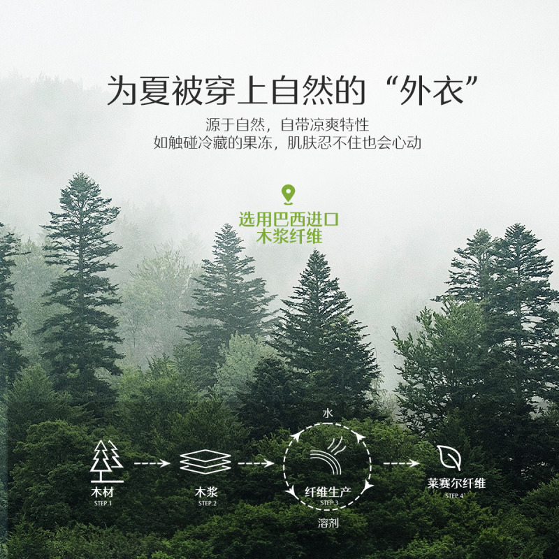 水星家纺莱赛尔抗菌可水洗夏被凉感被子被芯空调被宿舍家用被床品