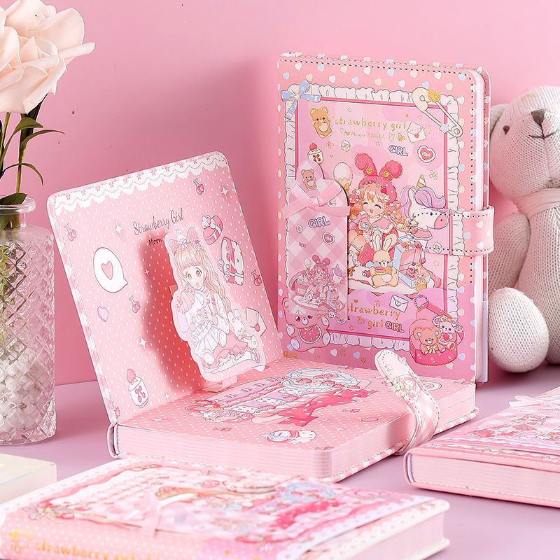 新品直营公主手帐本可爱少女心手账本网红笔记本仙女日系记事本学生磁