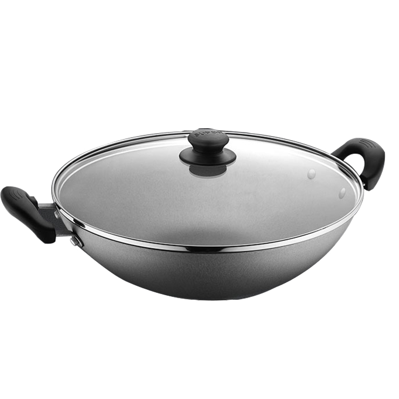 苏泊尔supor双耳精铸铁锅炒锅vc32ef02