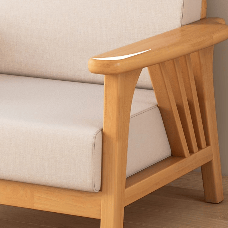 鑫木樽实木沙发四人位+脚踏+茶几套高清大图