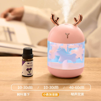 法耐(FANAI)香薰机精油香薰灯自动喷雾香薰加湿器扩香家用卧室专用熏香炉_插电款-小鹿粉香薰机加湿器夜灯三合一送香薰