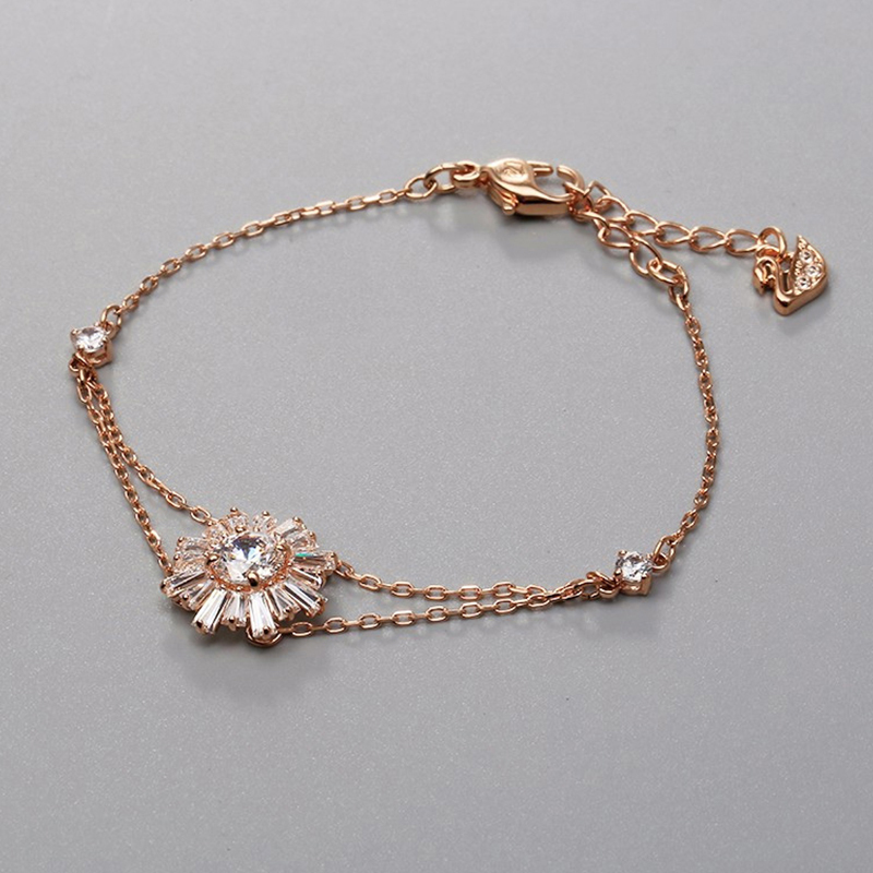 Swarovski 施华洛世奇 女士玫瑰金色镶太阳图案手链5451357