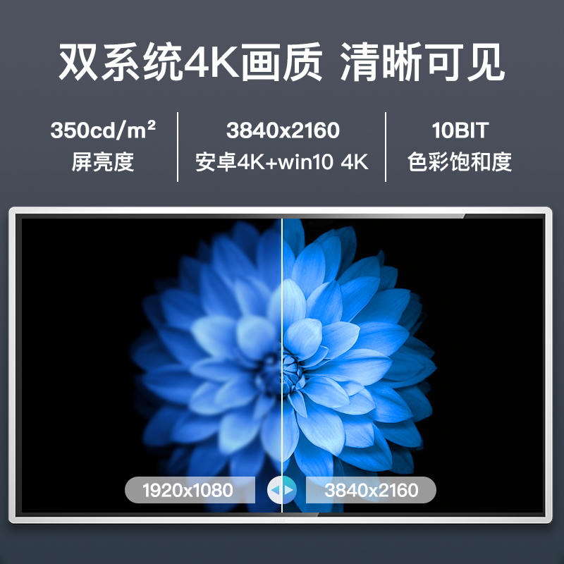 AOC会议平板 55英寸触控触摸屏教学一体机 视频会议智慧大屏电子白板电视显示器自营55T12S