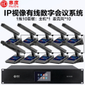 惠度（HuiDu）HD-8120M有线手拉手全数字会议系统话筒IP视像跟踪双机热备份台面式麦克风方管款一拖十