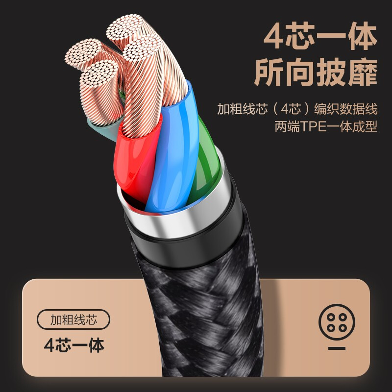 品胜(PISEN)6A 华为手机数据线Type-c手机数据线 快充 DM-TC12-1200 根高清大图