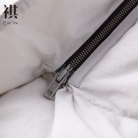 【2件2.5折价：262.3】CHIN祺冬季新款长款羽绒服加厚女白鸭绒韩版小清新原宿风连