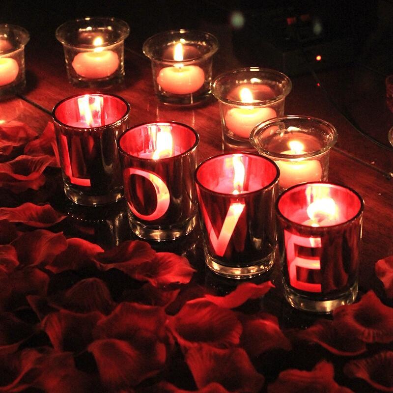 18新款七夕LOVE蜡烛创意浪漫蜡烛求婚道具结婚恋爱表白蜡烛创意生日
