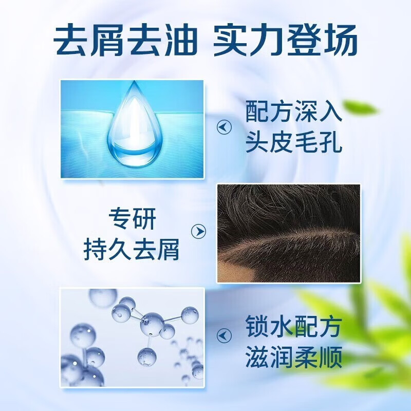 海飞丝洗发水去屑止痒去油男女通用头皮修护清爽持久留香洗发露 丝质柔滑型500g高清大图