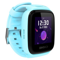 360儿童电手表 7C W802 拍照防水版 电话手表 智能手表GPS定位WIFI多重定位手电筒 天空蓝色