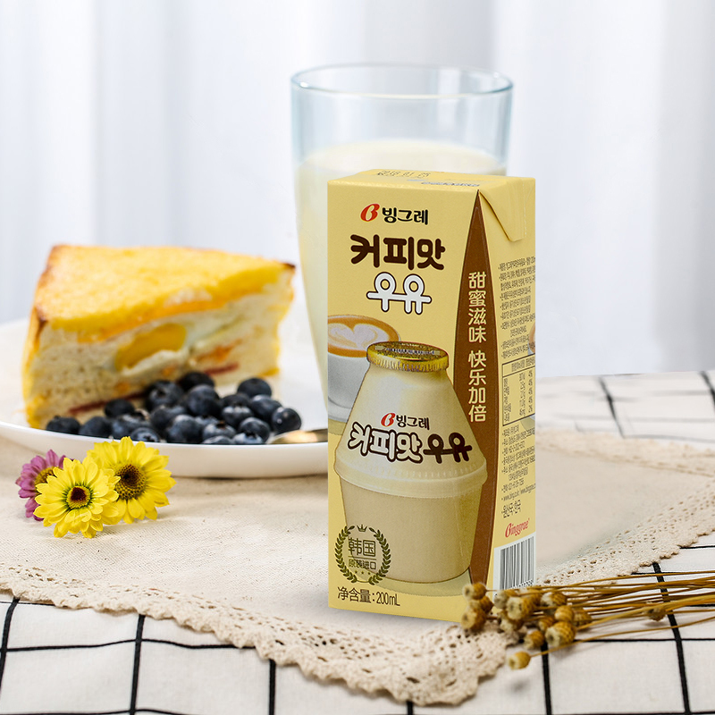 韩国进口 宾格瑞咖啡味牛奶饮料 200ml*6 香滑口感