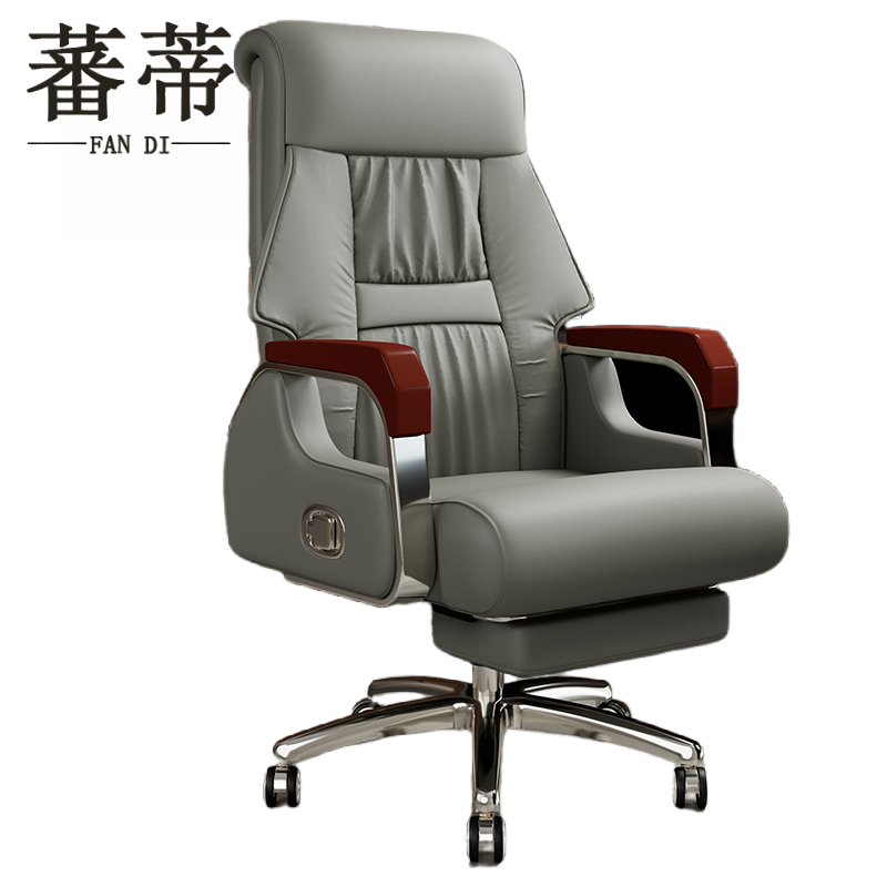 蕃蒂人体工学椅灰色西皮把高清大图