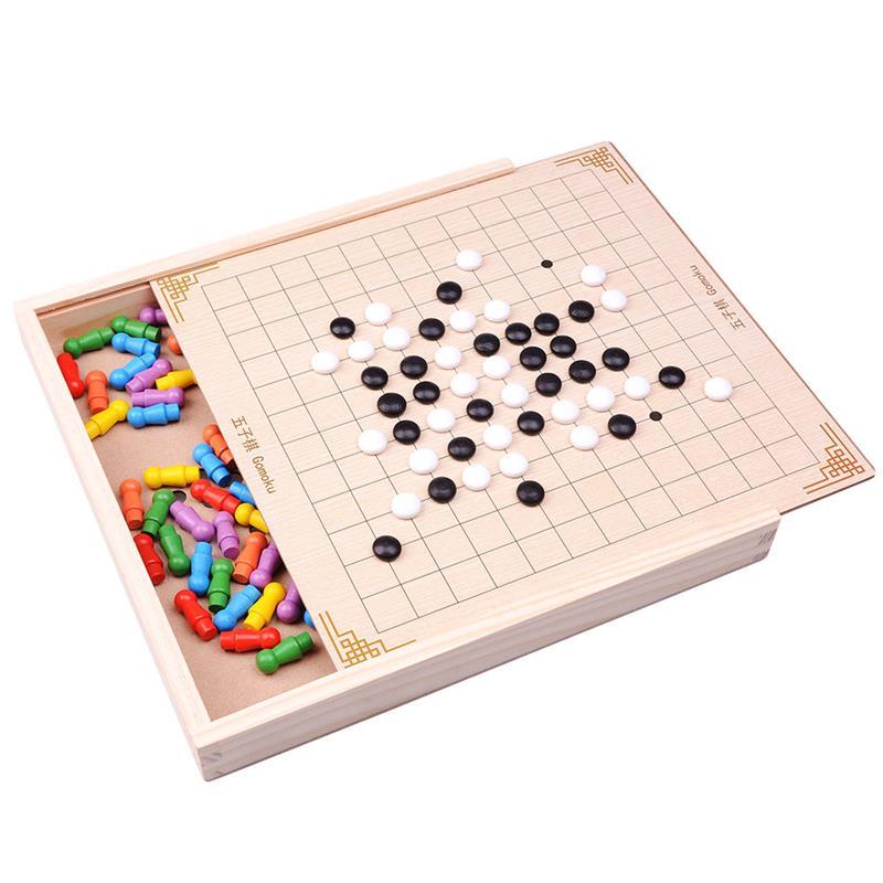 飞行棋 儿童跳棋木制能游戏棋五子棋象棋斗兽棋益智成人玩具|五子棋