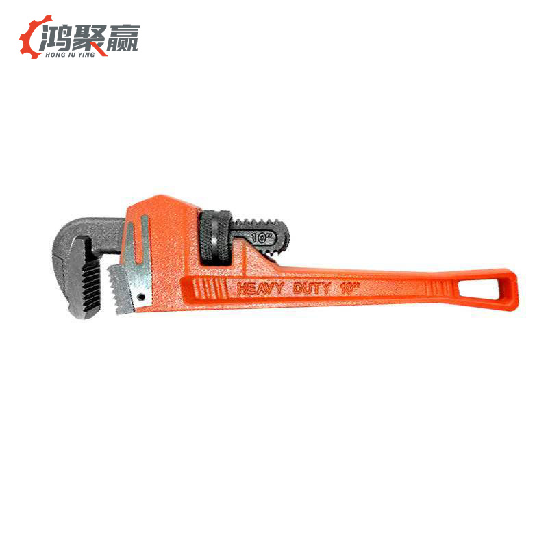 鸿聚赢 管钳 10寸-橙色 把高清大图
