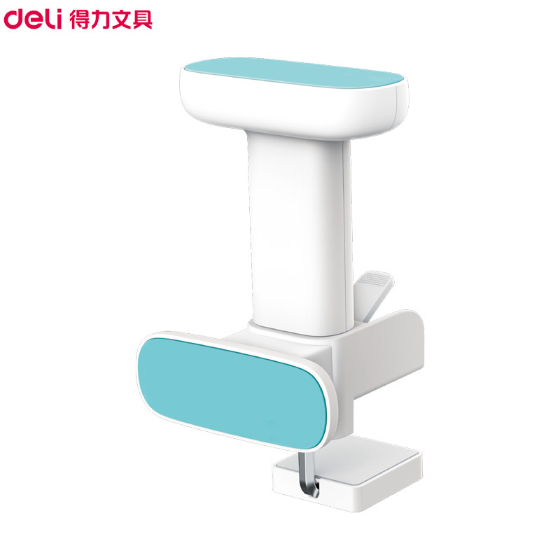 得力(deli)70541坐姿矫正器蓝白色 小学生写字学习支架 防近视驼背矫正纠正器可升降 学生文具套装