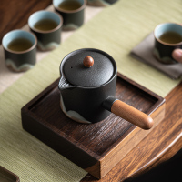 苏氏陶瓷(SUSHI CERAMICS)手绘釉画彩千里江山侧把茶壶功夫茶具礼盒套组中国风文创系列