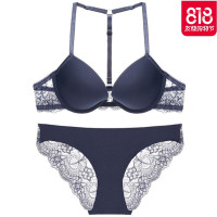beyjachaw前扣情趣性感文胸套装女无痕内衣小胸聚拢胸罩收副乳