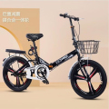 折叠自行车20寸轻便男女通用儿童学生迷你单车bB 铝合金辐条轮/减震免安22寸粉 默认尺寸