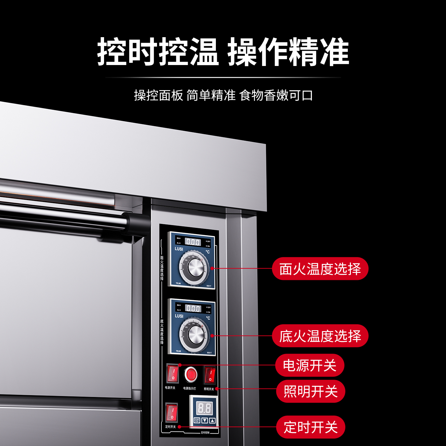 汇泉商用高温烤箱HQVIPHKX-9A 25200W大功率360升超大容量高效节能厨房神器高清大图