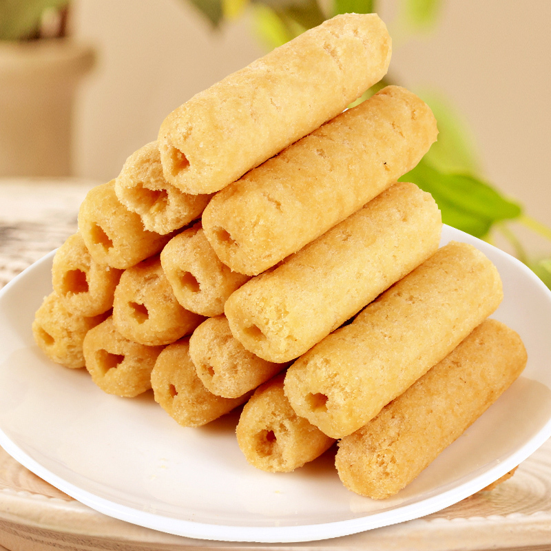 香酥米果 50个(约260g) 蛋黄味 奶香味混合随机口味 脆夹心米果