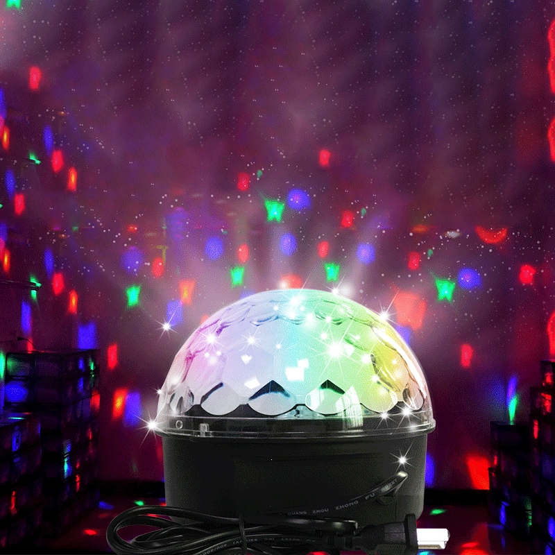 ktv闪光灯旋转七彩灯水晶魔球手逗酒吧灯跳舞灯镭射灯蹦迪灯舞台灯光