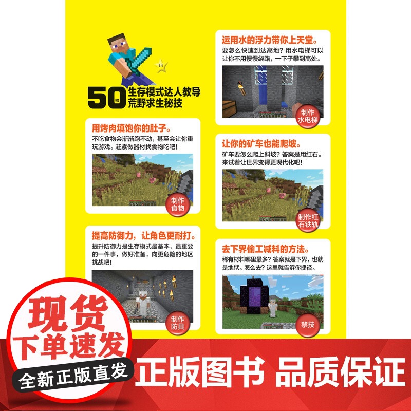 Minecraft DIY大事典:我的世界:方块人的50招荒野求生秘技(麻省理工学院教授的益智游戏,Minecraft授高清大图