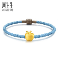 周生生(CHOW SANG SANG)charme黄金手链苹果足金串珠女士85391C定价