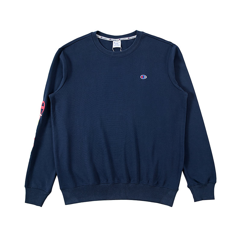 champion冠军秋冬新款男装右臂时尚彩色刺绣logo情侣款套头卫衣