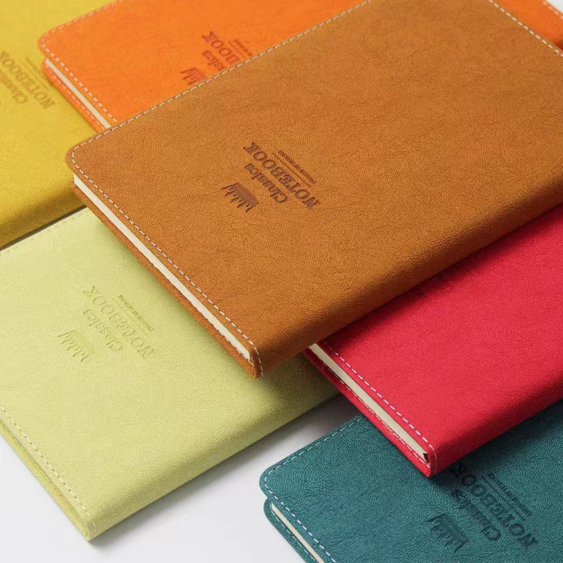 千优美qianyoumeia5pu仿皮封面笔记本企业定制封皮烫金工艺定制内页80