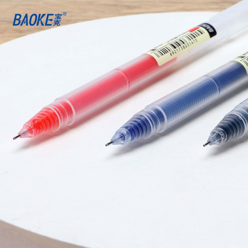 宝克(BAOKE)PC5028 0.5mm全针管大容量中性笔/学生作业水笔/商务办公签字笔 12支/盒 1盒图片