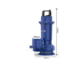 人民潜水泵三连环清水专用泵220V家用小型井用地下抽水泵 防汛净水泵 QDX65-12-2.5kw 含4寸水带20米