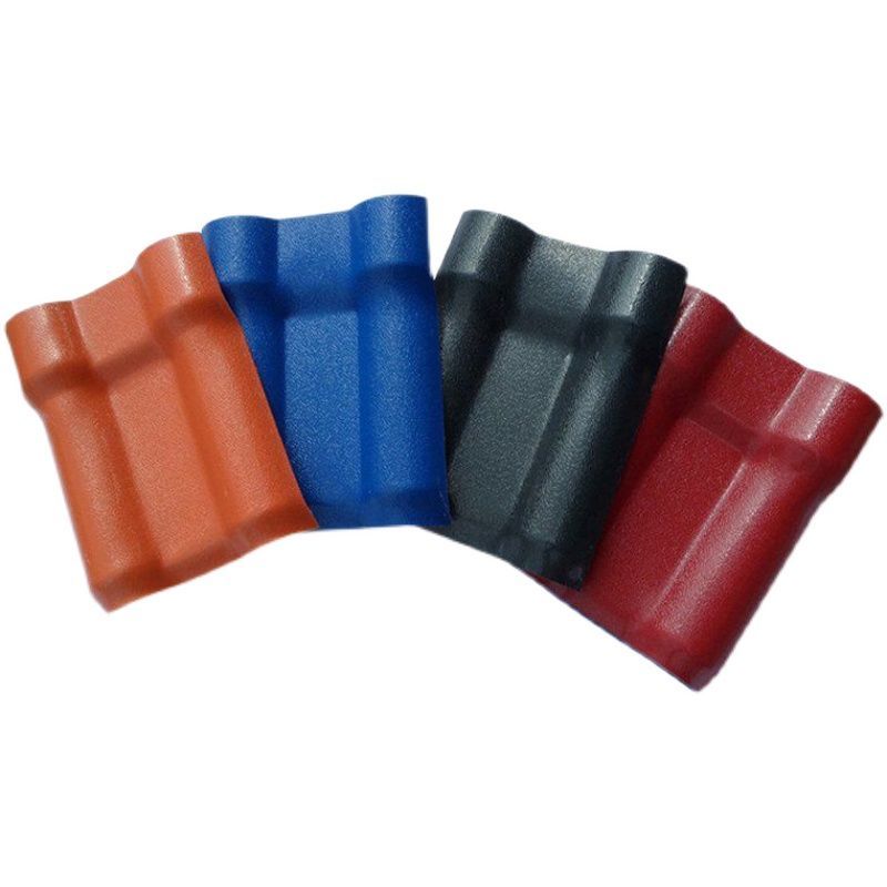 厂家直销合成高端树脂瓦屋顶建筑用仿古一体琉璃加厚塑料彩钢围墙样品