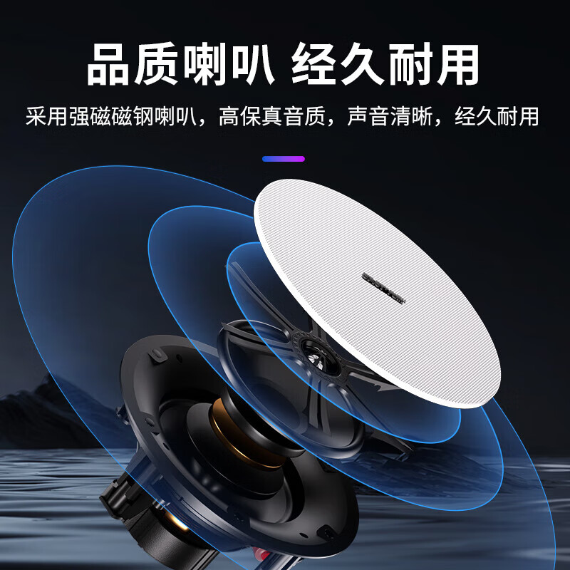 先科(SAST)G14-C吸顶喇叭音响背景音乐公共广播定阻音箱家庭影院高保真天花板吊顶音响高清大图