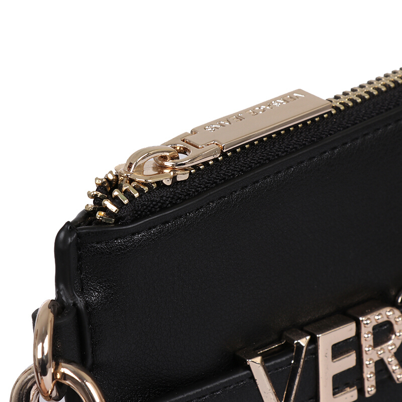 VERSACE JEANS 范思哲 奢侈品春夏款女士黑色聚酯纤维手包单肩斜挎包E3VTBPL1 70887 899 特价