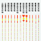 浮漂加粗头近视浮标醒目豆鱼漂闪电客三角扁平尾漂尾放大头渔具配件