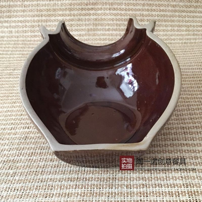 特小号长12CM*宽11CM(2个以上发 货) 农家乐怀旧餐具半瓦罐坛香肉餐具破罐子土砂瓦片碗土掉渣特色餐具