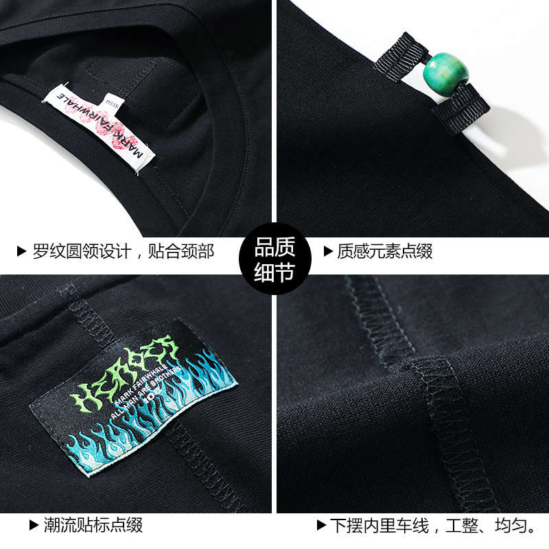 马克华菲短袖T恤男2022夏季新款国潮水浒潮牌刺绣印花休闲半袖潮